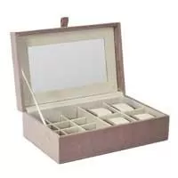 Kliknite za detalje - Kutija za nakit i satove sa ogledalom Pliš Roze Kliknite za detalje - Kutija za nakit i satove sa ogledalom Pliš Roze