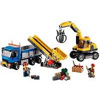 Kliknite za detalje - LEGO® City kocke Kamion i bager sa dizalicom LE60075
