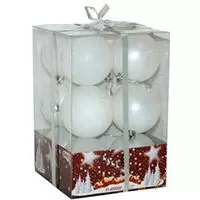 Kliknite za detalje - Ukrasi Za Jelku 12 komada - Kugle 8 cm bele Kliknite za detalje - Ukrasi Za Jelku 12 komada - Kugle 8 cm bele