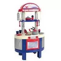 Dečija kuhinja BT-16042 Dečija kuhinja BT-16042 - Dva radna mesta, rerna, 2 ringle, sudopera sa česmom kao i kompletno posuđe.