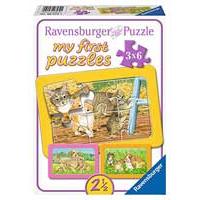 Kliknite za detalje - Ravensburger puzzle 3x6 delova - Mace, kuce i zeke 06572