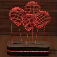 Kliknite za detalje - Black Cut 3D Noćna LED lampa Red Baloons B001RED Kliknite za detalje - Black Cut 3D Noćna LED lampa Red Baloons B001RED