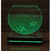 Kliknite za detalje - Black Cut 3D Noćna LED lampa Green Aquarium A002GREEN Kliknite za detalje - Black Cut 3D Noćna LED lampa Green Aquarium A002GREEN