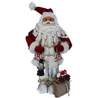 Kliknite za detalje - Deda Mraz Sa Fenjerom i Džakom - Novogodišnja Figura - 90 cm