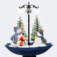 Kliknite za detalje - Novogodišnja Dekoracija 75 cm - Lampa, Sneg, Jelke, Sneško, Kišobran