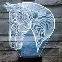 Kliknite za detalje - 3D LED Lampa Illusions by Black Cut White Horse
