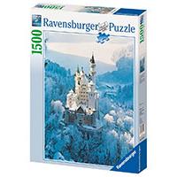 Kliknite za detalje - Ravensburger puzzle Nemačka - Zamak Nojšvanštajn u zimu 1500 delova RA16219