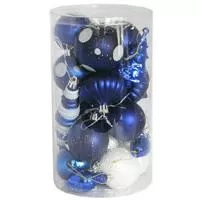 Kliknite za detalje - Novogodišnji ukrasi Set 25 komada plava, bela Kliknite za detalje - Novogodišnji ukrasi Set 25 komada plava, bela