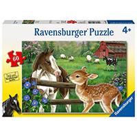 Kliknite za detalje - Ravensburger puzzle Dečije puzle - 60 - 1:1 - Životinje - Konji - Lane - New neighbors   60 delova RA09625