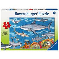 Kliknite za detalje - Ravensburger puzzle Dečije puzle - 60 - 1:1 - Životinje - Ajkule - Sea of Sharks   60 delova RA09628