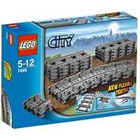 Kliknite za detalje - LEGO® City kocke Flexible and Straight Tracks – Fleksibilne i prave šine  24 dela 7499