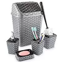 Kliknite za detalje - Komplet PE Ratan Galanterije Za Kupatilo 5 u 1 Violet House Kliknite za detalje - Komplet PE Ratan Galanterije Za Kupatilo 5 u 1 Violet House