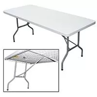 Kliknite za detalje - Sklopivi sto - plastična tabla i metalni nogari 153cm Kliknite za detalje - Sklopivi sto - plastična tabla i metalni nogari 153cm
