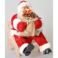 Kliknite za detalje - Sopel Deda Mraz U Stolici - Visina 30 cm
