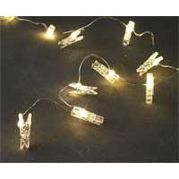 Kliknite za detalje - Novogodišnje dekorativne lampice na baterije u obliku štipaljki 10LED