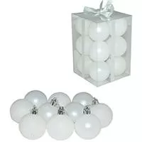 Kliknite za detalje - Ukrasi Za Jelku 12 komada - Kuglice 5 cm bele Kliknite za detalje - Ukrasi Za Jelku 12 komada - Kuglice 5 cm bele