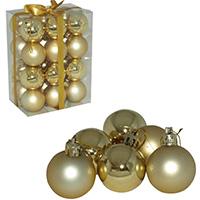 Kliknite za detalje - Novogodišnji ukrasi za jelku 24 zlatne kugle