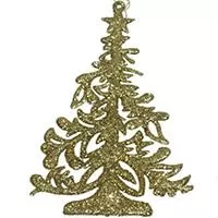 Kliknite za detalje - Ukrasi za jelku - jelkice u zlatnoj boji 6 kom Kliknite za detalje - Ukrasi za jelku - jelkice u zlatnoj boji 6 kom