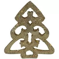 Kliknite za detalje - Metalni ukras za jelku zlatna jelkica 10 cm Kliknite za detalje - Metalni ukras za jelku zlatna jelkica 10 cm