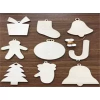 Kliknite za detalje - Novogodišnji drveni ukrasi 9 komada seB Kliknite za detalje - Novogodišnji drveni ukrasi 9 komada seB