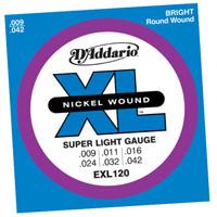 Kliknite za detalje - D Addario Set žica za električnu gitaru XL Super Lite 09-42 EXL 120