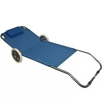 Kliknite za detalje - Mala sklopiva ležaljka sa točkovima u plavoj boji 146 x 53 cm Kliknite za detalje - Mala sklopiva ležaljka sa točkovima u plavoj boji 146 x 53 cm