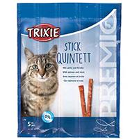 Kliknite za detalje - TRIXIE Hrana za mačke PREMIO Štapići losos-pastrmka Stick Quintett 5kom