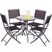 Kliknite za detalje - Baštenska Garnitura Lipando 4 Sklopive Stolice i Sto Kliknite za detalje - Baštenska Garnitura Lipando 4 Sklopive Stolice i Sto