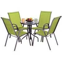 Kliknite za detalje - Garnitura Od Metala i Tekstilena - Acme Kiwi Boja - 4 Stolice i Sto Kliknite za detalje - Garnitura Od Metala i Tekstilena - Acme Kiwi Boja - 4 Stolice i Sto