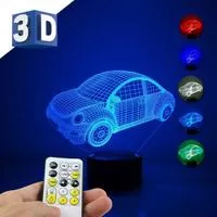 Kliknite za detalje - 3D LED RGB lampa sa promenljivom bojom svetlosti Automobil Kliknite za detalje - 3D LED RGB lampa sa promenljivom bojom svetlosti Automobil