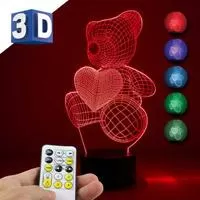 Kliknite za detalje - 3D LED RGB lampa sa promenljivom bojom svetlosti Meda Kliknite za detalje - 3D LED RGB lampa sa promenljivom bojom svetlosti Meda