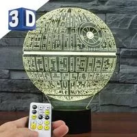 Kliknite za detalje - 3D LED RGB lampa sa promenljivom bojom svetlosti Death Star Kliknite za detalje - 3D LED RGB lampa sa promenljivom bojom svetlosti Death Star