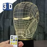 Kliknite za detalje - 3D LED RGB lampa sa promenljivom bojom svetlosti Iron Man Kliknite za detalje - 3D LED RGB lampa sa promenljivom bojom svetlosti Iron Man