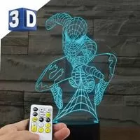 Kliknite za detalje - 3D LED RGB lampa sa promenljivom bojom svetlosti Spider-Man Kliknite za detalje - 3D LED RGB lampa sa promenljivom bojom svetlosti Spider-Man
