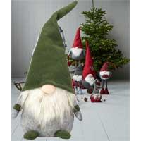 Kliknite za detalje - Novogodišnja figura Deda Mraza V53cm Zeleni