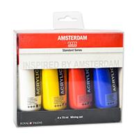 Kliknite za detalje - TALENS Amsterdam All Acrylics Standard Series - Mixing Set - Akrilne boje 4x75ml 680911