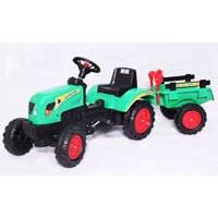 Kliknite za detalje - Dečiji Traktor sa prikolicom na pedale 01 Zeleni Go 1005