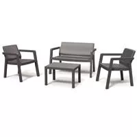 Kliknite za detalje - Baštenska garnitura Emilly Patio Graphite Kliknite za detalje - Baštenska garnitura Emilly Patio Graphite