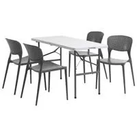 Kliknite za detalje - Baštenska garnitura Yastra Četiri stolice i sklopiv sto Kliknite za detalje - Baštenska garnitura Yastra Četiri stolice i sklopiv sto