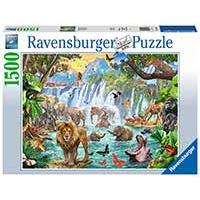 Kliknite za detalje - Puzzle Slagalica 1500 delova Safari na vodopadima Ravensburger 16461