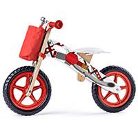 Kliknite za detalje - WOODY Dečiji drveni balans bicikl - bicikl bez pedala - crveni 93066