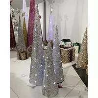 Kliknite za detalje - LED Svetleća Kupa Pearl Cone Visina 50 cm Srebrna Kliknite za detalje - LED Svetleća Kupa Pearl Cone Visina 50 cm Srebrna