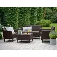 Kliknite za detalje - Baštenska garnitura Salemo Brown 236844 Kliknite za detalje - Baštenska garnitura Salemo Brown 236844