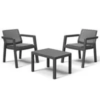 Kliknite za detalje - Balkonska garnitura sa jastucima za sedenje Emilly Patio Graphite 247065 Kliknite za detalje - Balkonska garnitura sa jastucima za sedenje Emilly Patio Graphite 247065