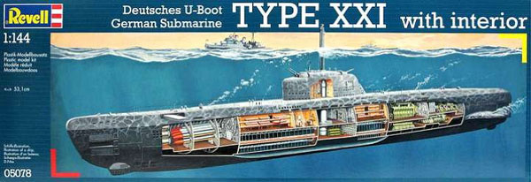 Revell maketa Nemačka podmornica XXI Typeb sa enterijerom ... german u boat snorkel diagram 