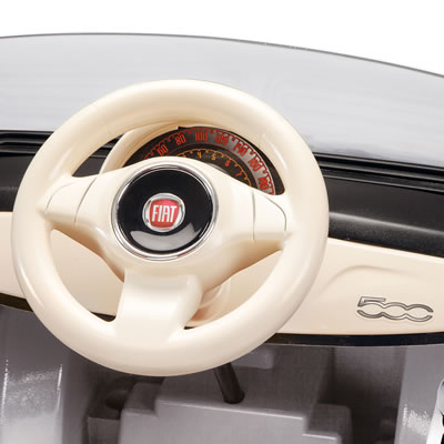 Peg Perego Kabriolet na akumulator Fiat 500 white/black IGOR0065 P75120065 - thumbnail 3